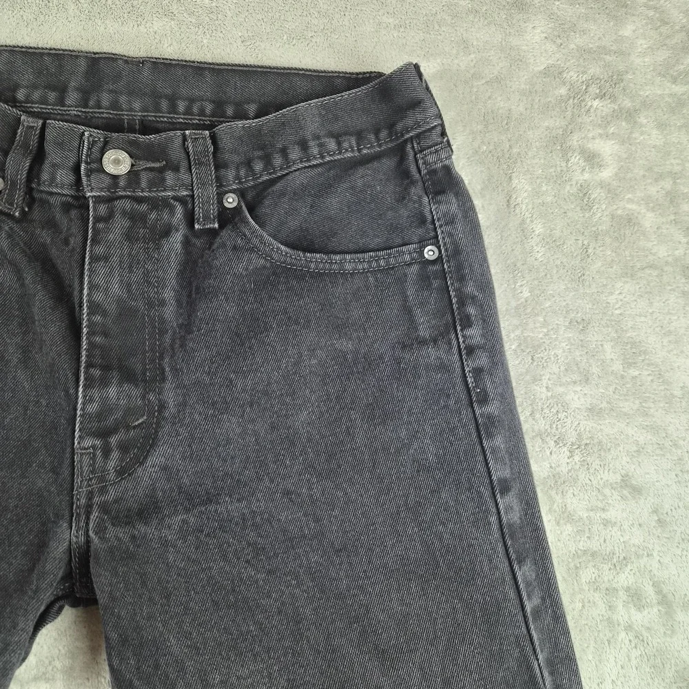Levis 505 Jeans Mens 33x30 Black Denim Regular Fit Straight Leg 100% Cotton
